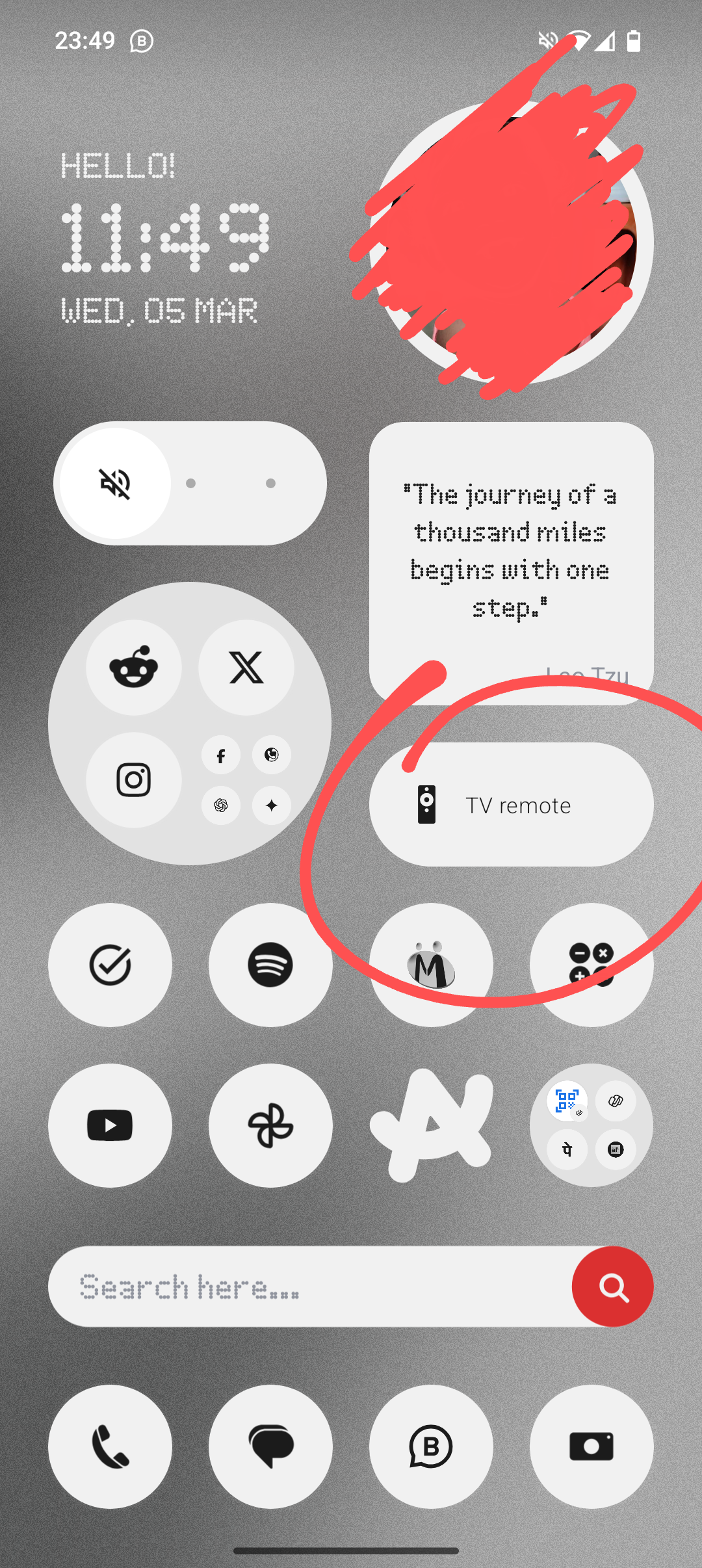 TV remote widget missing
