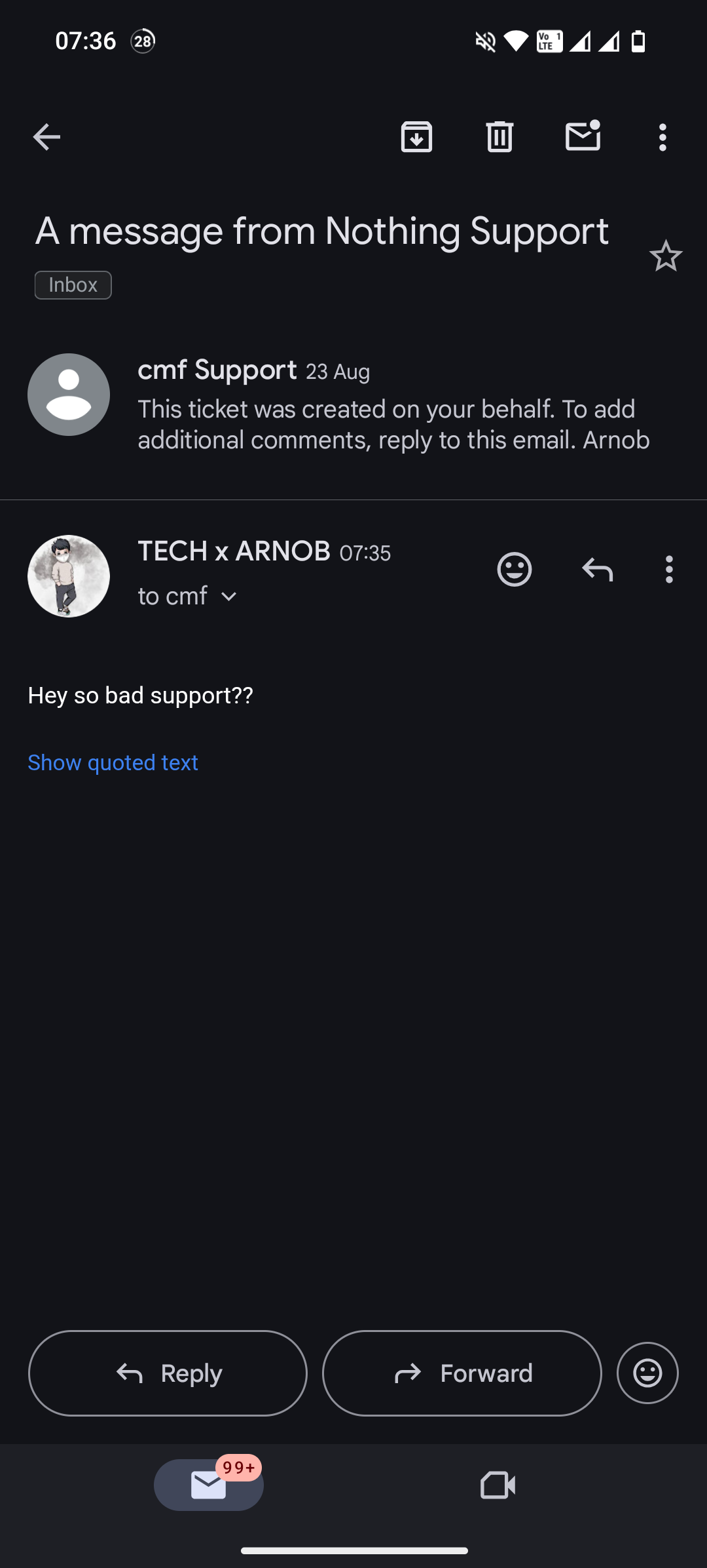 What a bad support. I sent it 4 days ago.