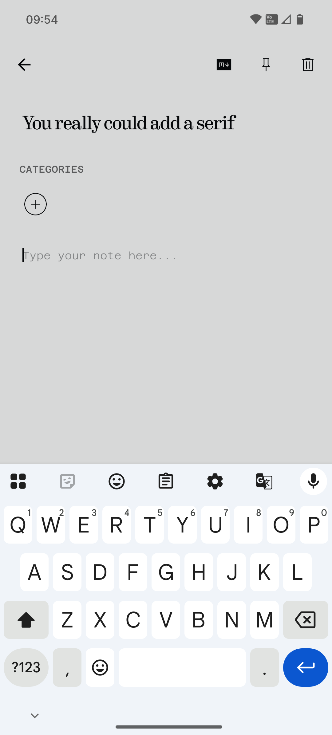 {You should really add a serif}