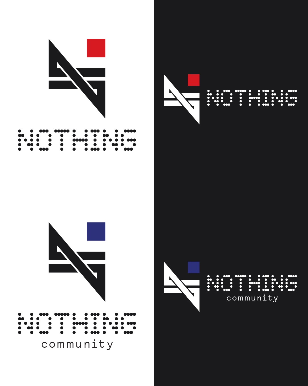 Nothing Tech logo concept, image size:1080x1350