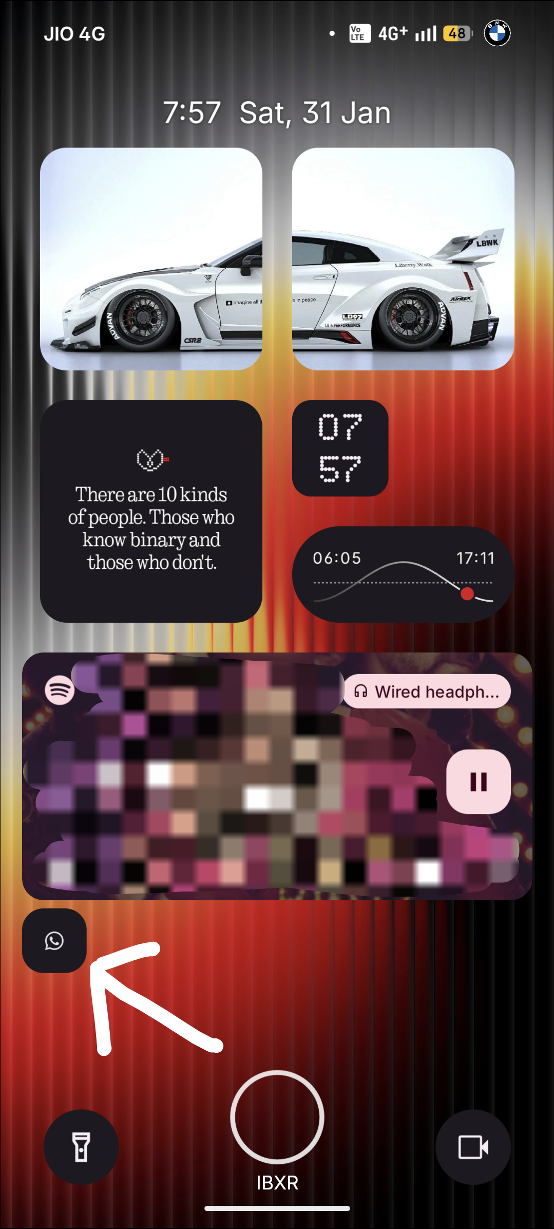 WhatsApp lock screen quick settings bypass