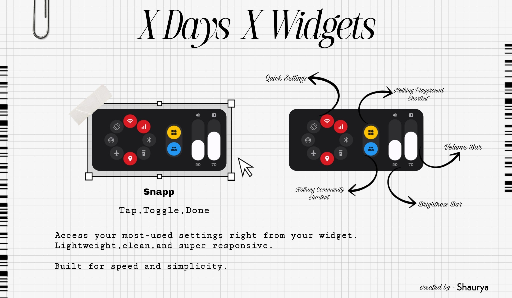 X Days X Widgets | New Playground Widgets