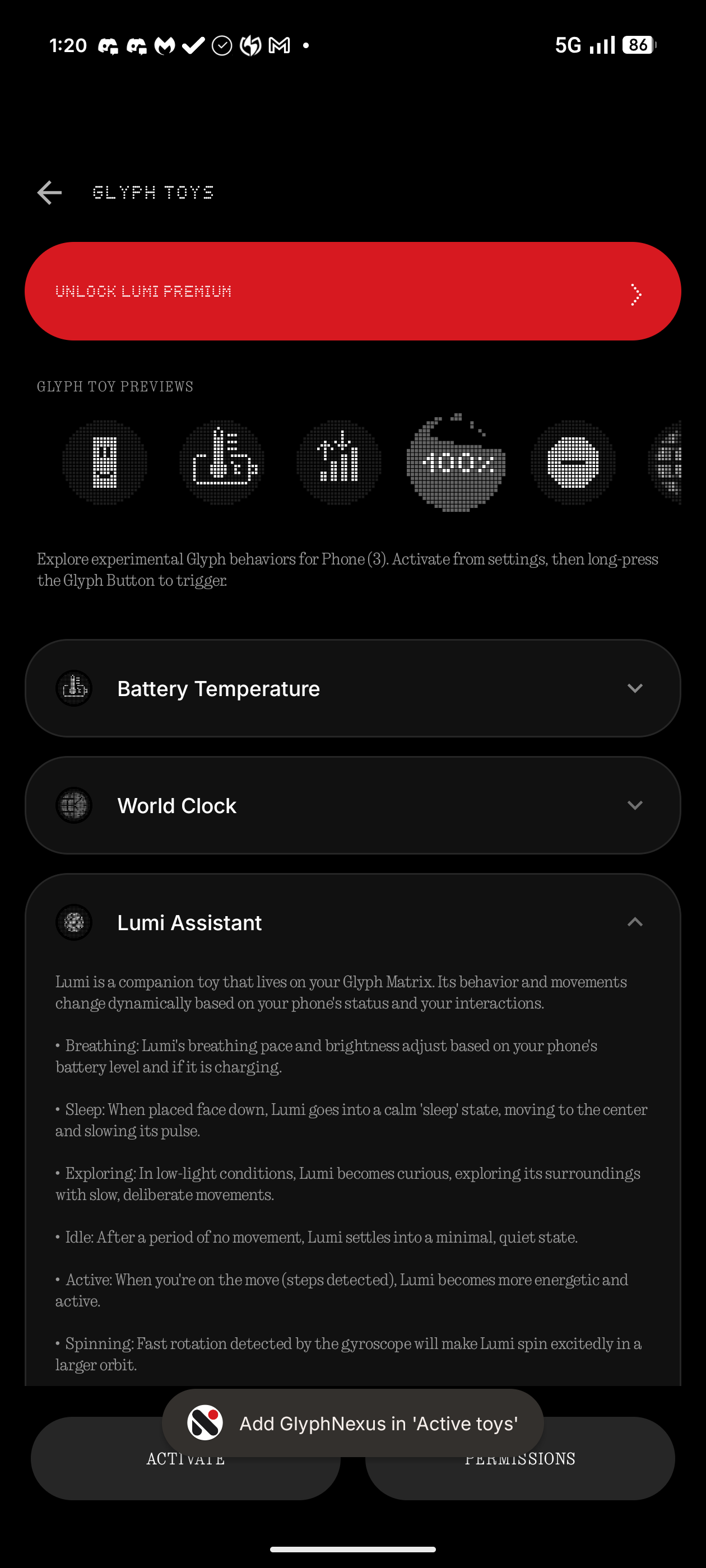 issue with customizing glyph with glyph nexus